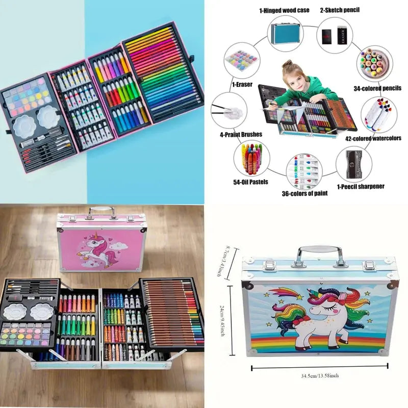 145pcs Art Set Premium Briefcase 4-Sides