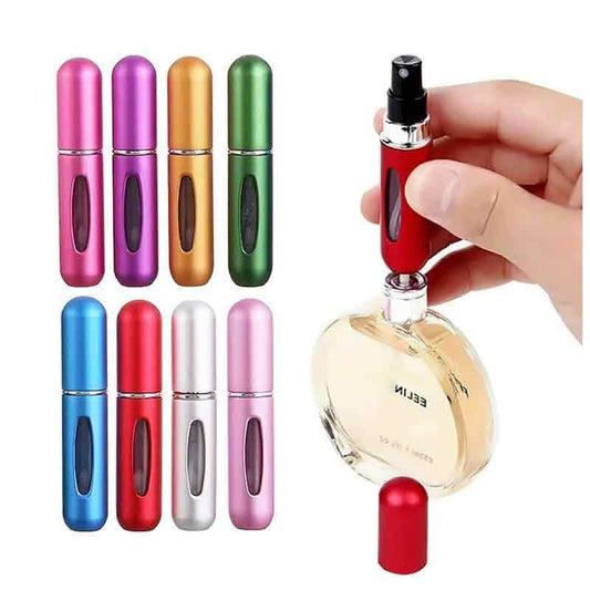 Refillable mini perfume spray bottle aluminum