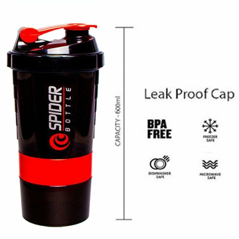 Spider smart protein shaker bottle for gym & sports