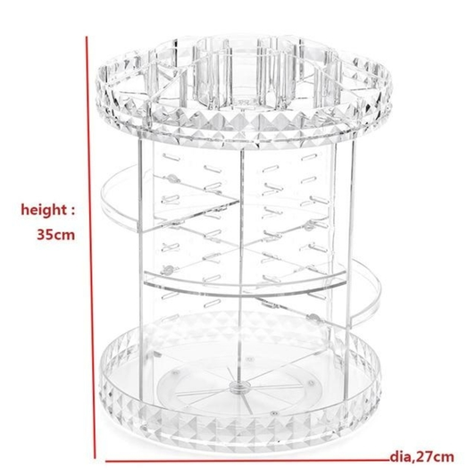 ROUND ACRYLIC MAKEUP ORGANIZER