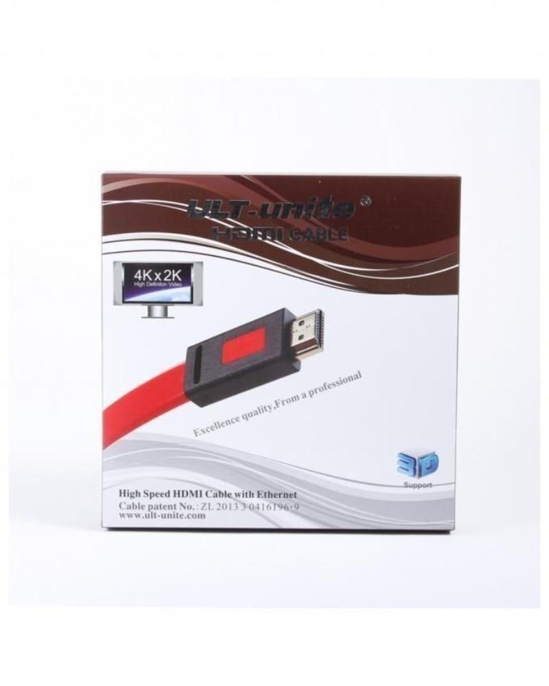 Hdmi flat cable ult unit 1.4v 3m 2k.4k red