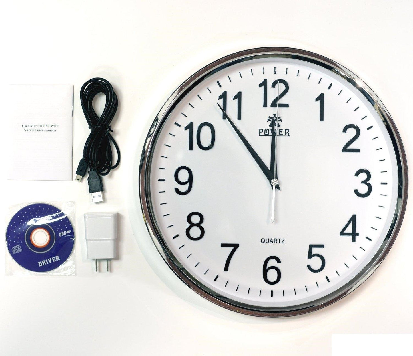 Wifi spy wall clock wireless hidden hd video recording camera