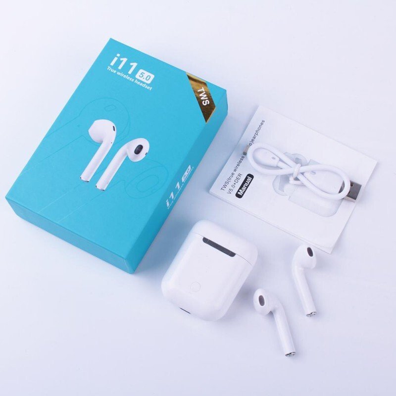 Twin i11 with sensors touch and window wireless earphone v5.0