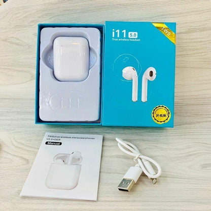 Twin i11 with sensors touch and window wireless earphone v5.0