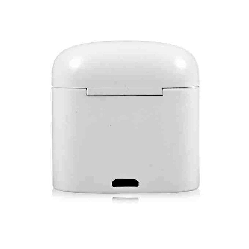 Twin true i7 mini tws bluetooth 4.2 headset mini earbuds double earpiece with charging box - white