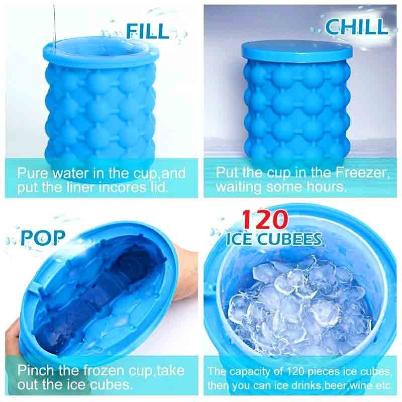 The original ice genie ice cube maker! space saving ice cube maker, holds up to 120 ice cubes