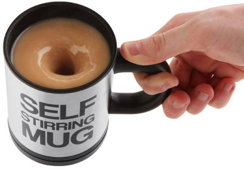 Self stirring mug