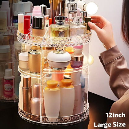 Transparent 360 Degrees Rotary Multilayer Jewelry Storage Box