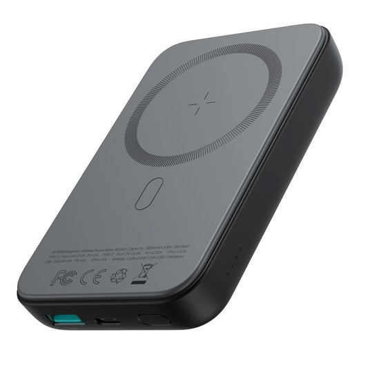 Jr-W020 Magnetic Wired + Wireless 2-In-1 Design Wireless Power Bank 10000mah Black