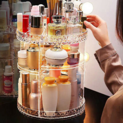 ROUND ACRYLIC MAKEUP ORGANIZER