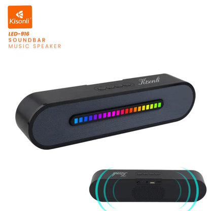 Kisonli Wireless Bluetooth Longbar Speaker Led-916