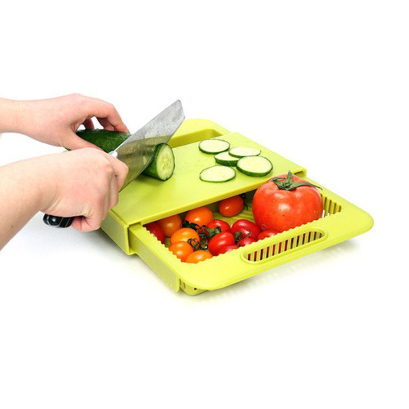 Cutting board drain basket shelf for meat vegetable fruit