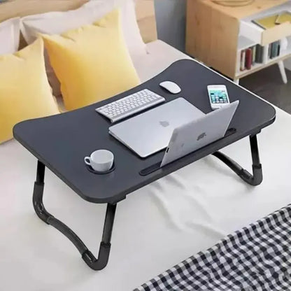 Portable Folding Laptop Table with Cup Holder & Mobile Stand