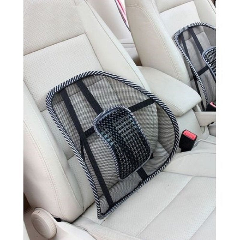 Car seat back support massage cushion mesh relief