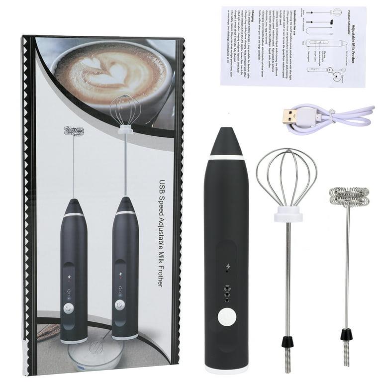 2in1 Rechargeable Electric Milk Frother Handheld Coffee Frother|