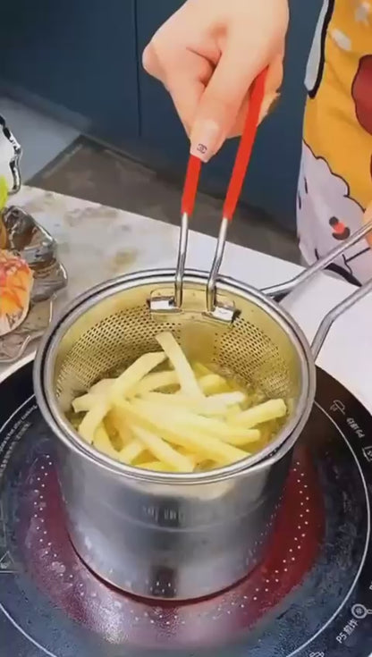 Double Layer Stainless Steel Deep Frying Pot