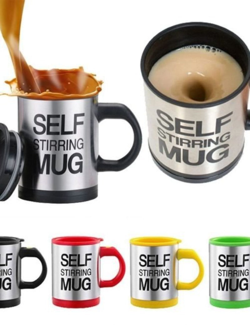 Self stirring mug