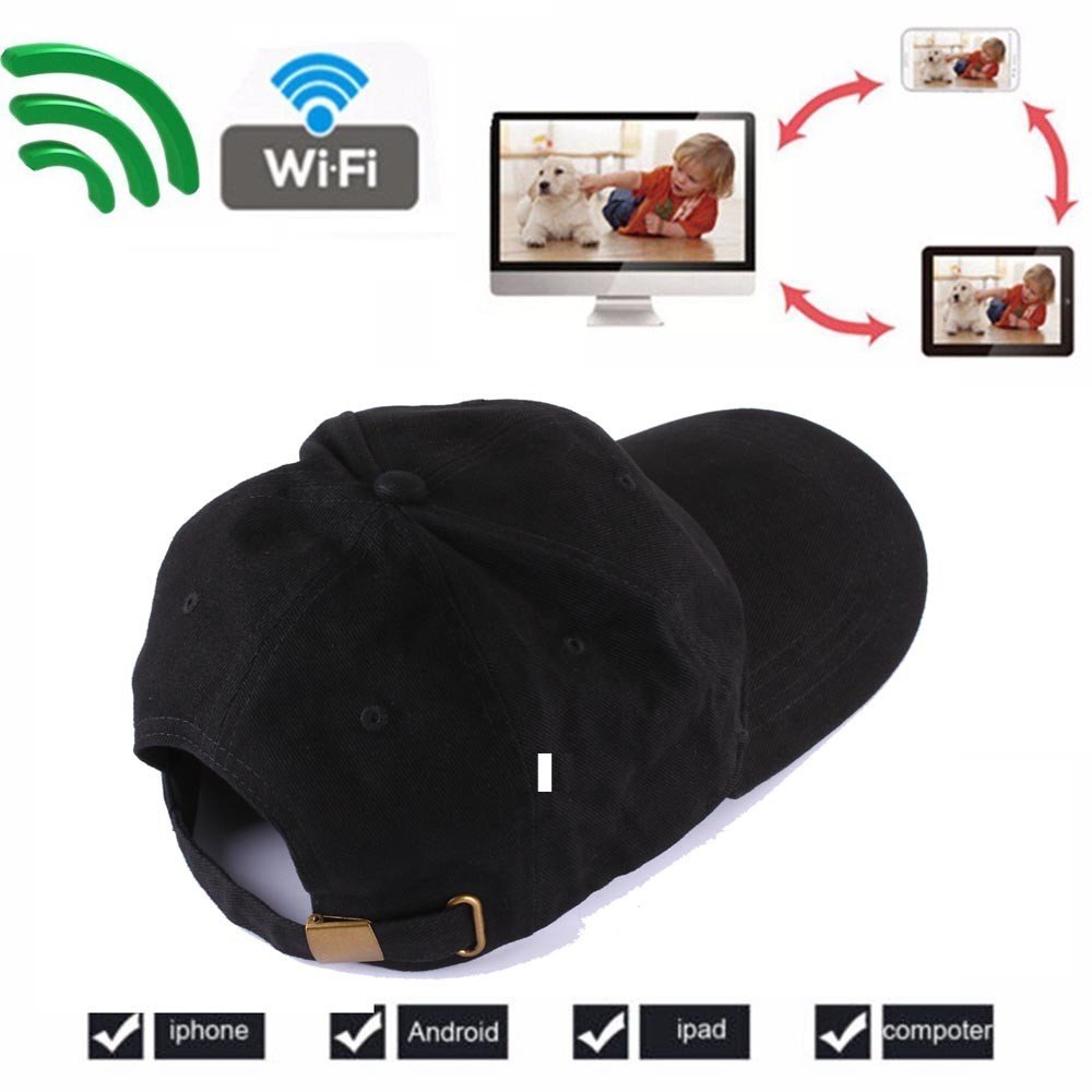 Hd wifi hat security camera cap