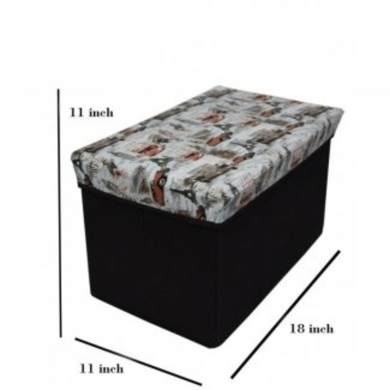 Foldable storage stool seat suede cube ottoman bench