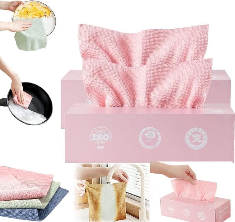 20 PCS Microfiber tissue cloth box cleaning towel reusable and washable