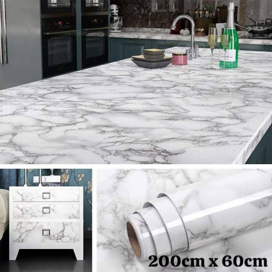 White Marble Shade Self Adhesive Roll Size 200cm*60cm